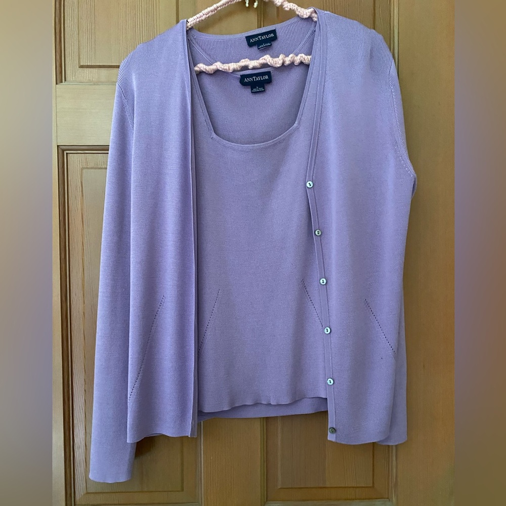 Ann Taylor matching sweater & tank